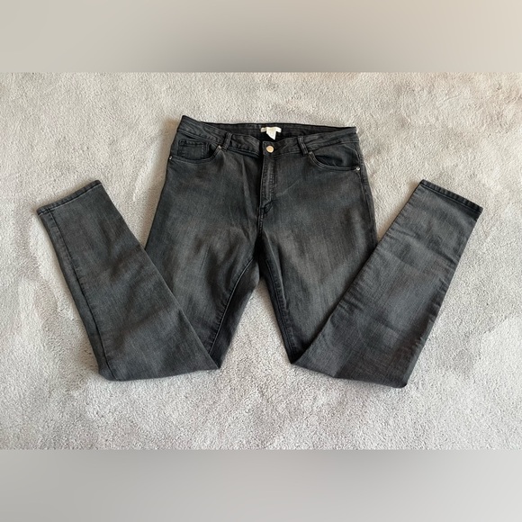 Black H&M Women’s Skinny Jeans Size 14 - Picture 2 of 11